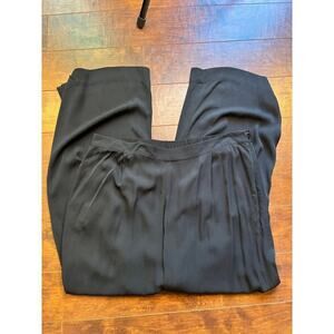 Soft Surroundings Wide Leg Trouser Pant Black Womens Size 18W